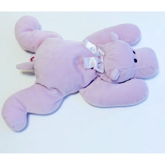 Ty Other - Ty 1996 Soft Baby Tubby Purple Hippo Pillow Pals Stuffed Animal Plush Toy 14”